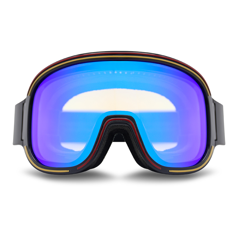 Single Color Frame with Double Lens Design Ski Goggles